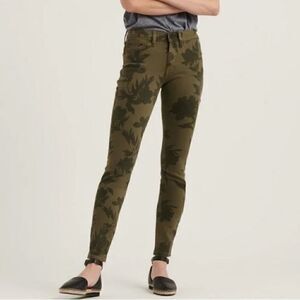 🍀 Lucky Brand 🍀 Mid Rise Skinny Ava Army Green And Black Jeans, Size 2/26 A